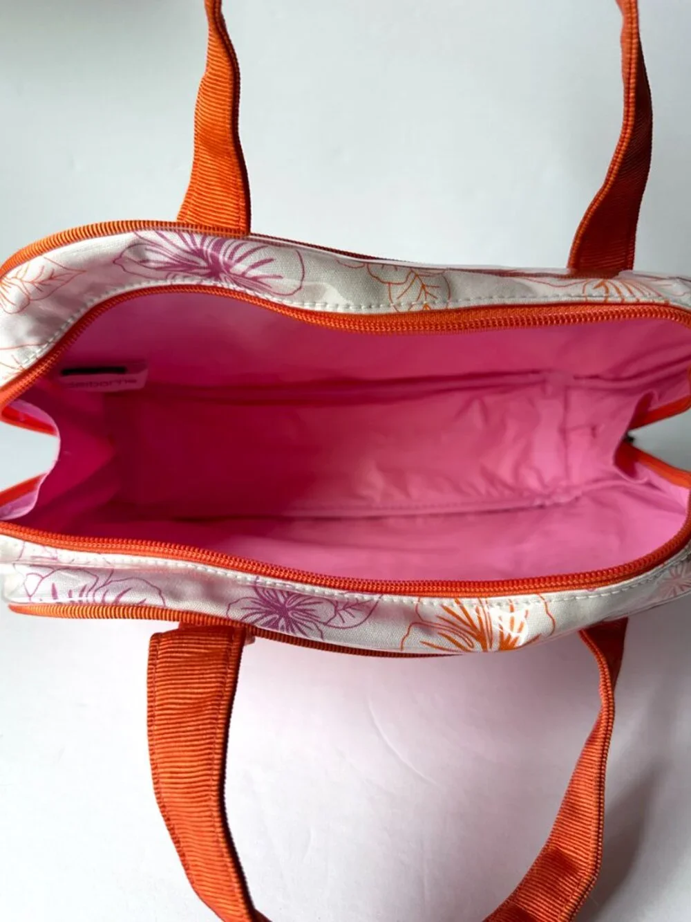 Liz Claiborne Hibiscus Travel Bag Set Floral Cosmetic Bag & Fold-Out Organizer